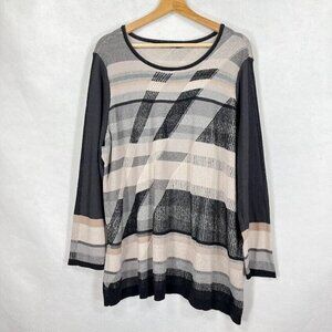 Nic + Zoe Pullover Sweater Lightweight Career Grandma Core Academia Boho 3X